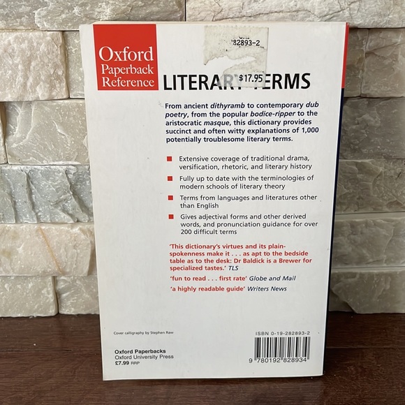 Oxford Concise Dictionary of Literary Terms - Picture 2 of 2